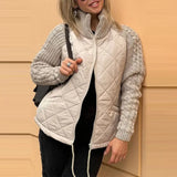 Women’s Full Sleeve Zip-Up Padded Coat | Warm Winter Jacket