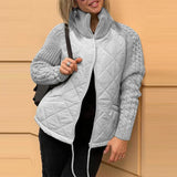 Women’s Full Sleeve Zip-Up Padded Coat | Warm Winter Jacket