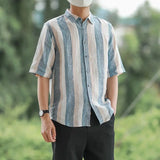 Men’s Elegant Striped Long Sleeve Shirt