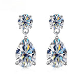 3CT D-Color VVS1 Moissanite Drop Earrings – 925 Sterling Silver Minimalist Jewelry