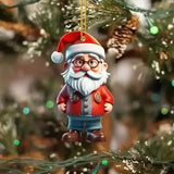 2D Acrylic Christmas Snowman Pendant – Cartoon Hanging Ornament for Tree, Home, Garden & Party Decoration (2025)