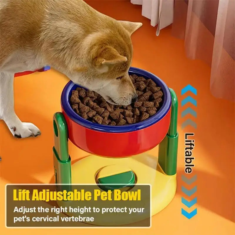 Comedero y bebedero plegable y ajustable en altura para mascotas – Soporte elevado para comida y agua para perros y gatos