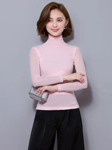 Sexy Lace Long Sleeve Blouse for Women 2025 – Elegant Chemise Femme Top