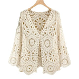 Women’s 2025 Lace Hollow Out Knitted Top