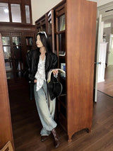 Y2K Lace Sheer Long Sleeve Blouse