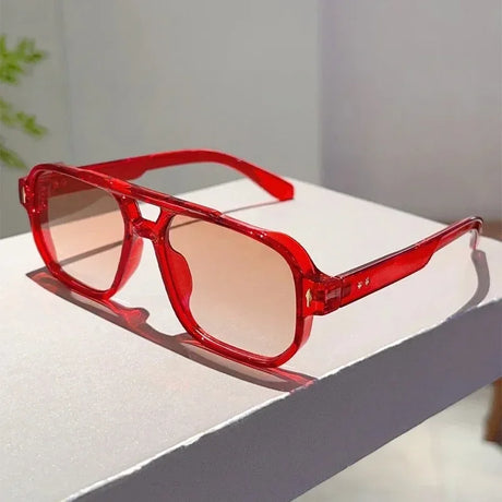 Women’s Square Fashion Sunglasses – OVOZI UV400 Gradient Lens Oversized Shades | Trendy Summer Eyewear for Daily Wear