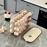Refrigerator Egg Organizer – 1PCS Sliding Automatic Egg Roller Storage Carton