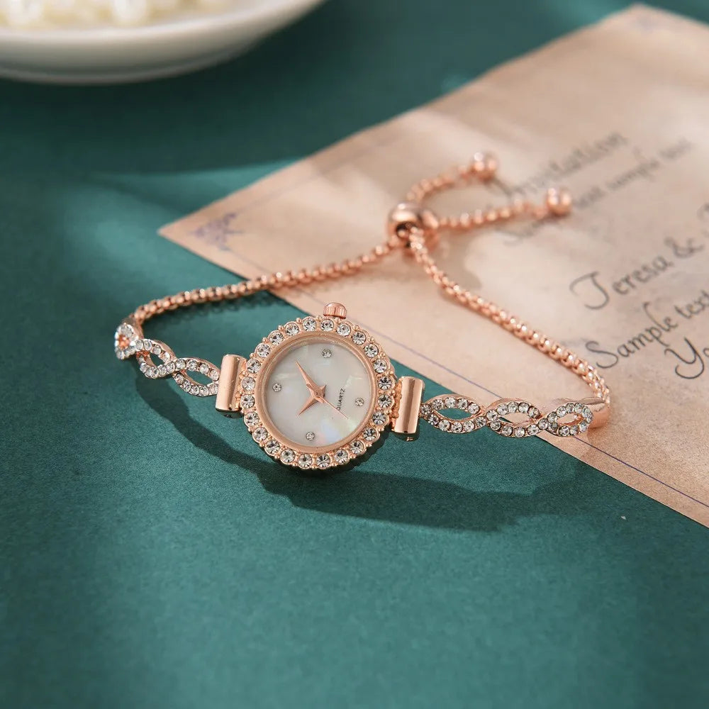 Women’s Simple Quartz Watch – Small Dial Bracelet Watch | Elegant Minimalist Ladies Wristwatch Clock