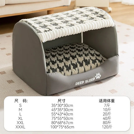 Big Dog Kennel – Warm Winter Dog House with Detachable Washable Mat