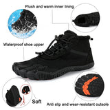 Winter Snow Boots for Men & Women – Warm Fur Lined Barefoot Ankle Boots | Casual Outdoor Work Shoes for Cold Weather