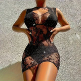 Women’s Fishnet Mesh Lingerie Bodysuit – Backless Exotic One-Piece Outfit