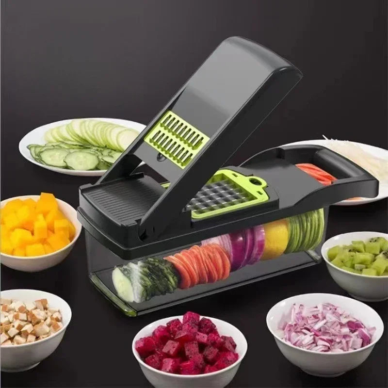 Multi-Functional Vegetable Cutter – 5-in-1 Slicer, Shredder & Dicer Kitchen Tool