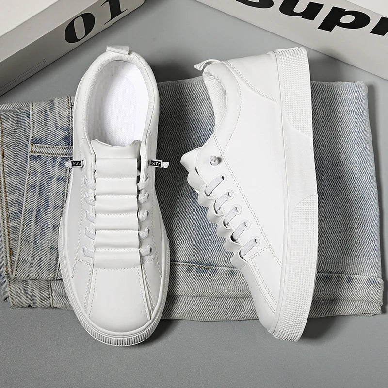 Men’s Casual Lightweight PU Leather Sneakers