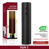 Electric Wine Bottle Opener Automatic Rechargeable Corkscrew with Charging Base – Kitchen Wine Accessories