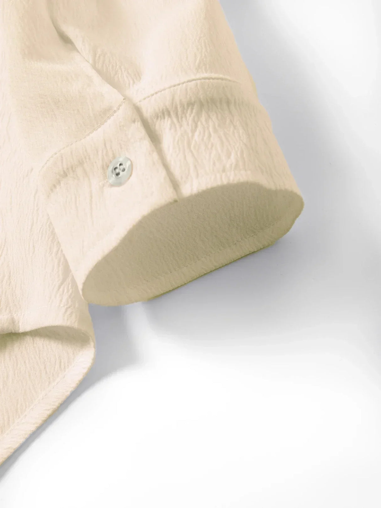 Men’s Classic Casual Stand-Up Collar V-Neck Long Sleeve Shirt