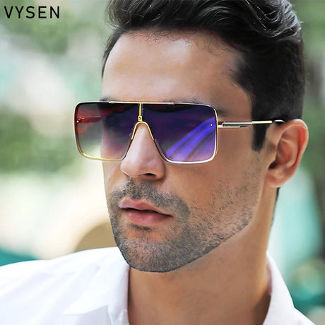Oversized Square Sunglasses for Men – 2026 Luxury Big‑Frame Retro Shades with Metal Frame & UV400 Protection