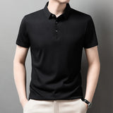 New Men's Elastic Checkered Short Sleeved Shirt