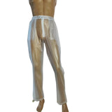 Haian Men's Transparent Straight Cut Club Pants Mens Jeans