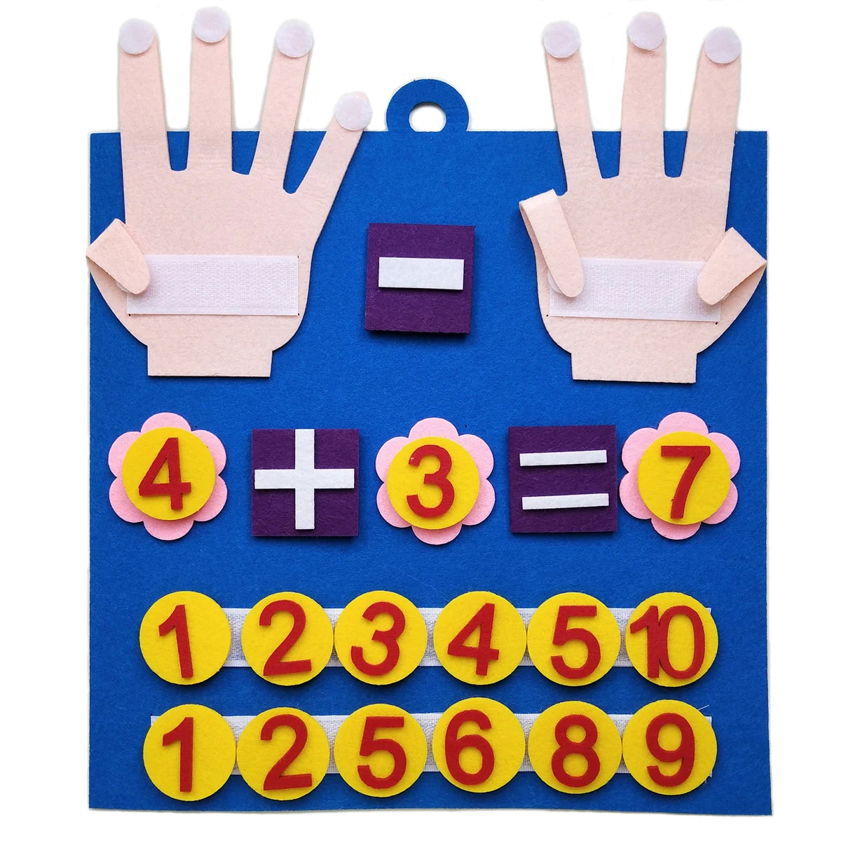 Toddler Montessori Felt Finger Numbers Math Learning Toy