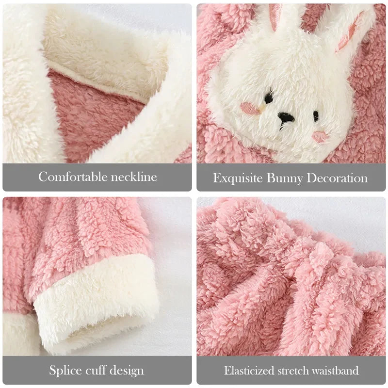 Autumn and Winter Children Pajamas | Warm Kids Sleepwear Set