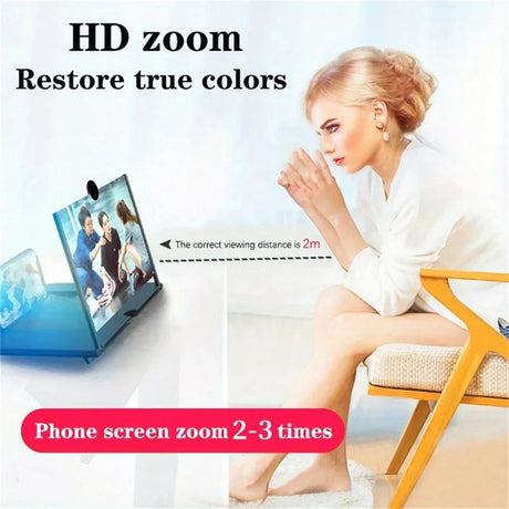 HD Mobile Phone Screen Magnifier – 12/10 inch Video Amplifier