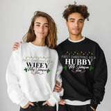 Custom “Our First Christmas as Mr & Mrs” Sweater – Hubby & Wifey Matching Sweatshirts | Newlywed Couple Christmas Gift
