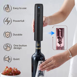 Electric Wine Bottle Opener Automatic Rechargeable Corkscrew with Charging Base – Kitchen Wine Accessories