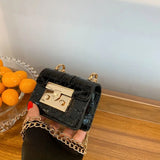 PU Mini Handbag for Women | Chain Shoulder Bag, Cute Small Tote & Coin Pouch