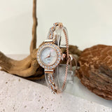 Women’s Simple Quartz Watch – Small Dial Bracelet Watch | Elegant Minimalist Ladies Wristwatch Clock