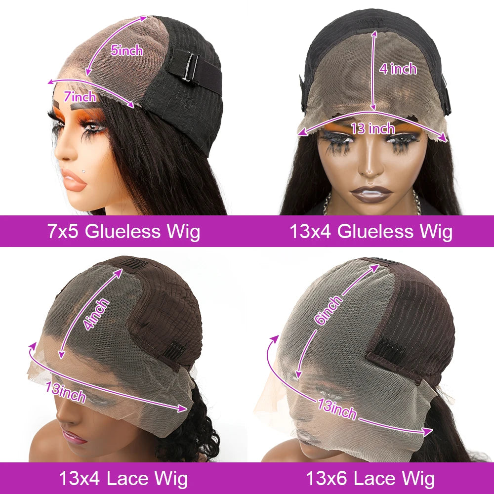 Brazilian Water Curly Bob Wig – 250 Density Glueless Human Hair Deep Wave Wig with HD 13x4/13x6 Transparent Lace Front