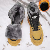 Men’s Waterproof Winter Snow Boots – Warm Outdoor Hiking & Work Shoes