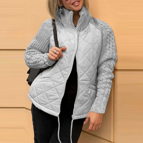 Women’s Full Sleeve Zip-Up Padded Coat | Warm Winter Jacket