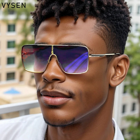 Oversized Square Sunglasses for Men – 2026 Luxury Big‑Frame Retro Shades with Metal Frame & UV400 Protection