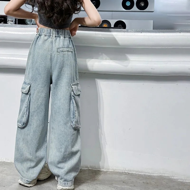 Girls' Hip-Hop Baggy Jeans