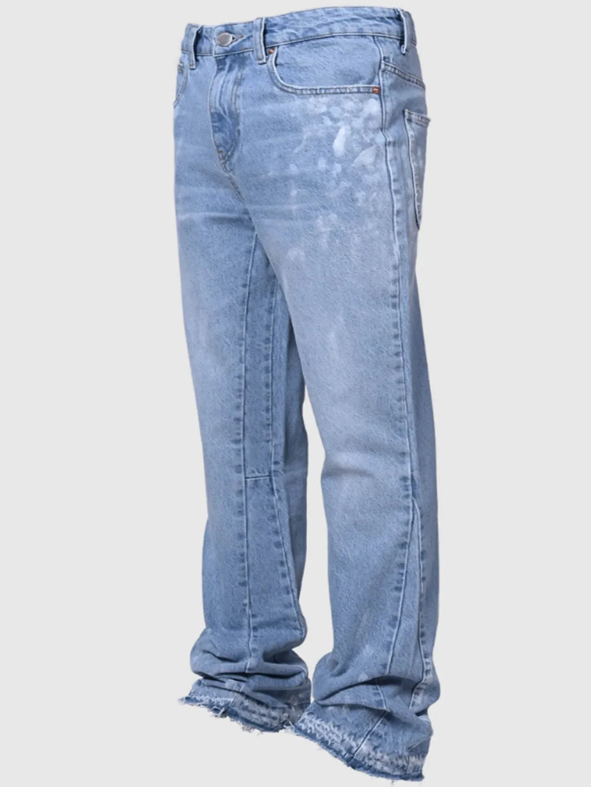 2025 Streetwear Men’s Washed Denim Jeans with Utility Pockets