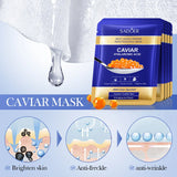 5pcs SADOER Caviar Hyaluronic Acid Facial Masks - Moisturizing and Brightening