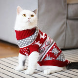 Christmas Pet Sweater for Dogs & Cats – Knitted Wool Holiday Sweater for Bichon, Corgi & Small Pets