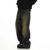 Men’s Retro Casual Washed Straight-Leg Streetwear Jeans