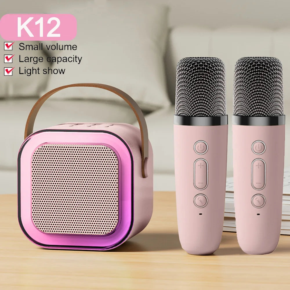 Dual Wireless Portable Karaoke Machine with Microphones for Adults & Kids