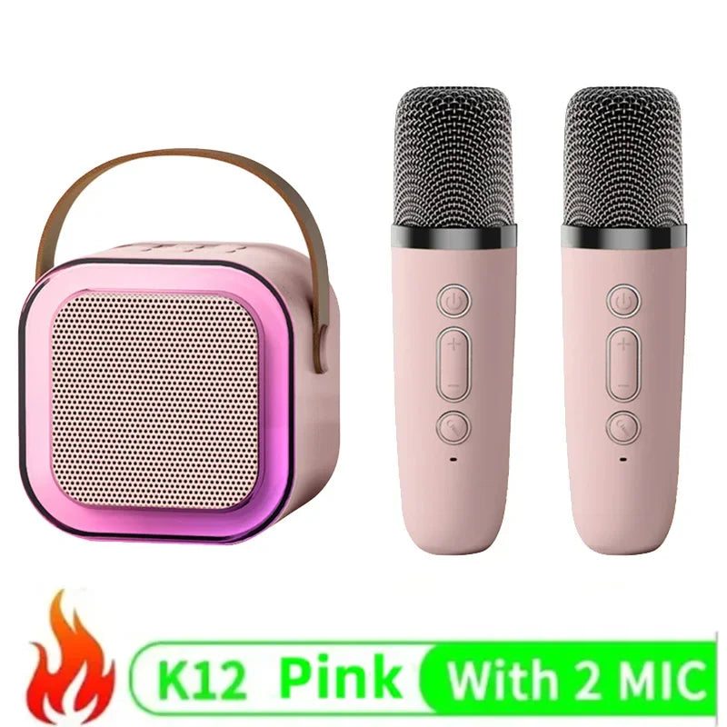 Dual Wireless Portable Karaoke Machine with Microphones for Adults & Kids
