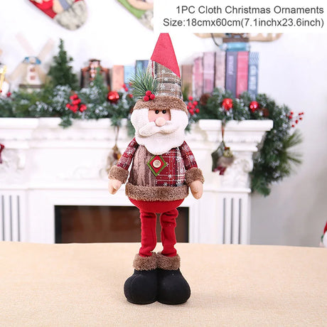 Christmas Santa Doll – Merry Christmas Home Decorations 2024 | Tabletop Xmas Ornaments for Navidad, Natal, Noel & New Year 2025 Gifts