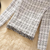 Women’s Tweed Jacket Spring – Trendy Short Tweed Coat Cardigan | Elegant Small Fragrant Ladies Jacket