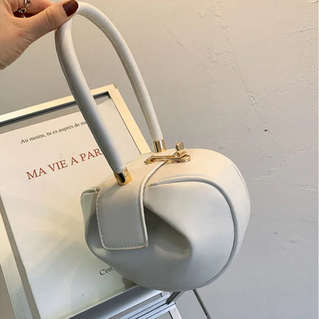 Stylish Round Ball PU Leather Mini Shoulder Handbag