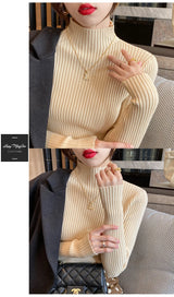Women Turtleneck Sweater Long Sleeve Top