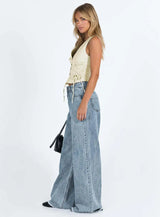 Korean-Style Casual Loose Wide-Leg Jeans for Women