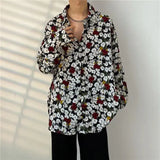 Men’s Japanese Retro Floral Long Sleeve Shirt