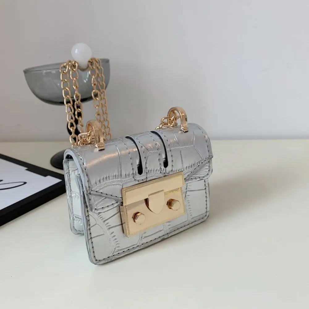 PU Mini Handbag for Women | Chain Shoulder Bag, Cute Small Tote & Coin Pouch