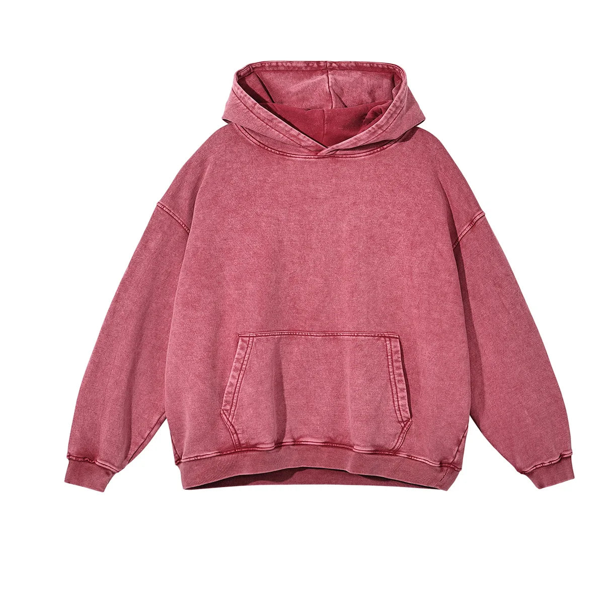 Vintage Washed Hoodie – Unisex Retro Streetwear Pullover