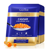 5pcs SADOER Caviar Hyaluronic Acid Facial Masks - Moisturizing and Brightening