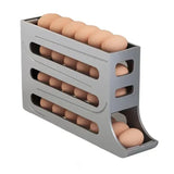 4-Layer Automatic Rolling Egg Storage Box – Refrigerator Egg Dispenser & Kitchen Organizer